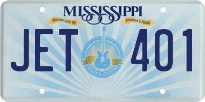 MS license plate JET401