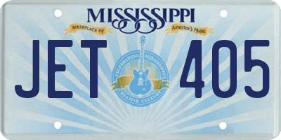 MS license plate JET405