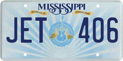 MS license plate JET406