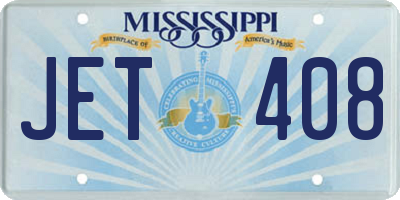 MS license plate JET408