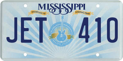 MS license plate JET410