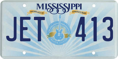 MS license plate JET413
