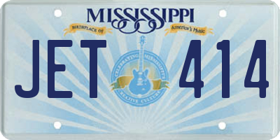 MS license plate JET414