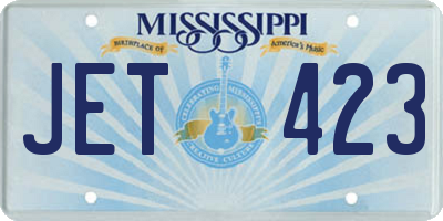 MS license plate JET423