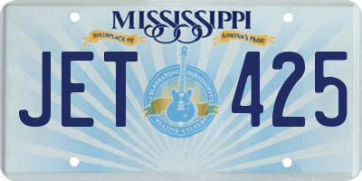 MS license plate JET425
