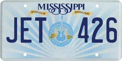 MS license plate JET426