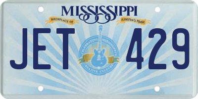 MS license plate JET429