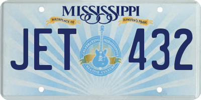 MS license plate JET432