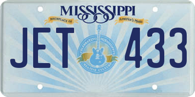 MS license plate JET433