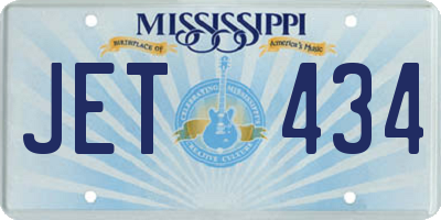 MS license plate JET434
