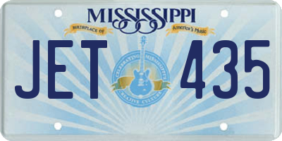 MS license plate JET435