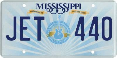 MS license plate JET440
