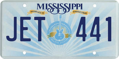 MS license plate JET441