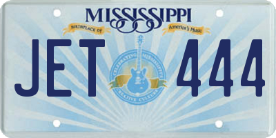 MS license plate JET444