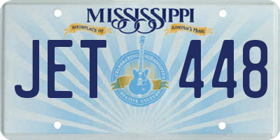 MS license plate JET448