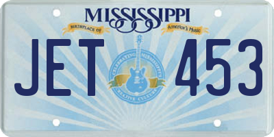 MS license plate JET453