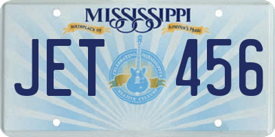 MS license plate JET456