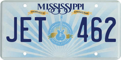 MS license plate JET462