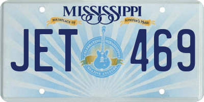 MS license plate JET469