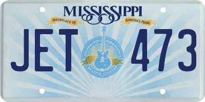 MS license plate JET473