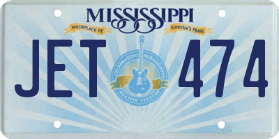 MS license plate JET474