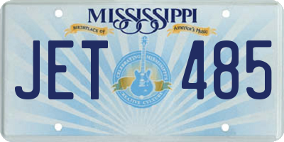 MS license plate JET485