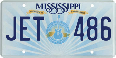 MS license plate JET486