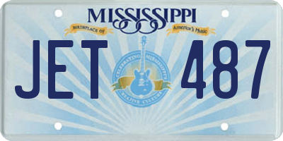 MS license plate JET487