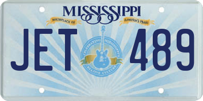 MS license plate JET489