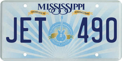 MS license plate JET490