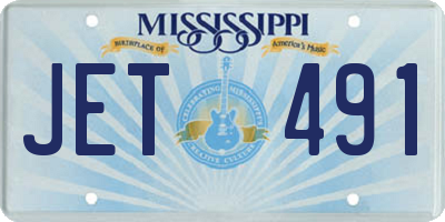 MS license plate JET491