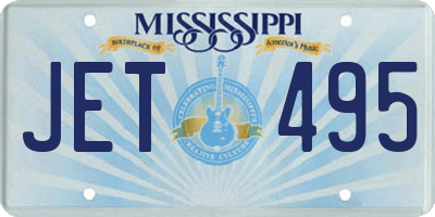 MS license plate JET495