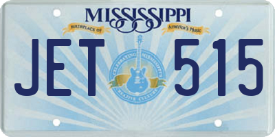 MS license plate JET515