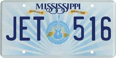 MS license plate JET516