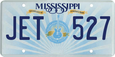 MS license plate JET527