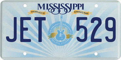 MS license plate JET529