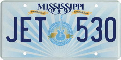 MS license plate JET530