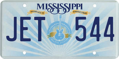MS license plate JET544