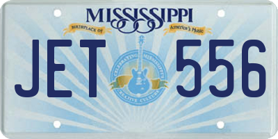 MS license plate JET556