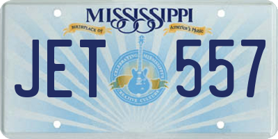 MS license plate JET557