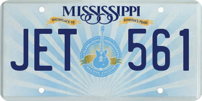 MS license plate JET561