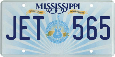MS license plate JET565