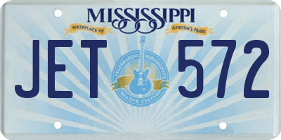 MS license plate JET572