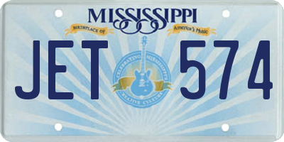 MS license plate JET574