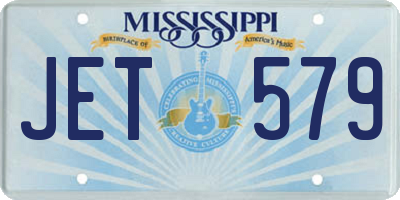 MS license plate JET579