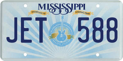 MS license plate JET588
