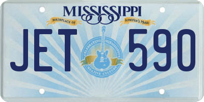 MS license plate JET590