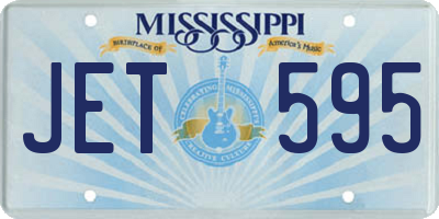 MS license plate JET595
