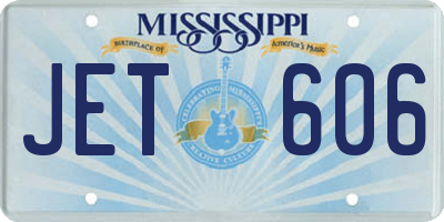 MS license plate JET606