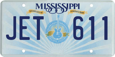 MS license plate JET611